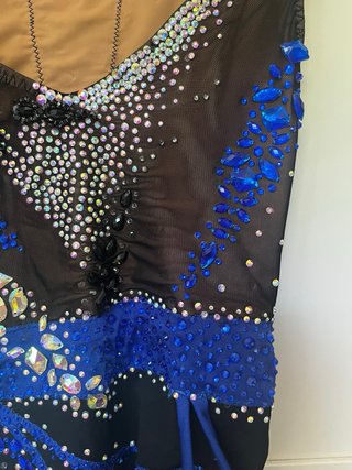 Maillot Gimnasia Rítmica Negro y Azul