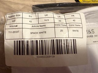 Pack 3 Camisas M&S Manga Larga Talla 42