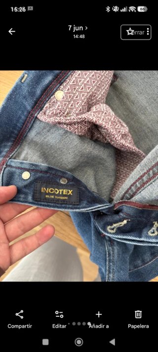 Pantalones vaqueros Incotex Talla M