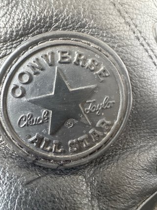 Converse Pelle Nere Alte Chuck Taylor