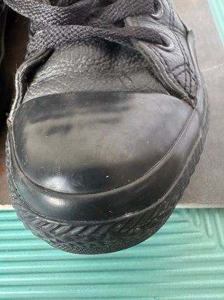 Converse Pelle Nere Alte Chuck Taylor