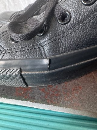 Converse Pelle Nere Alte Chuck Taylor