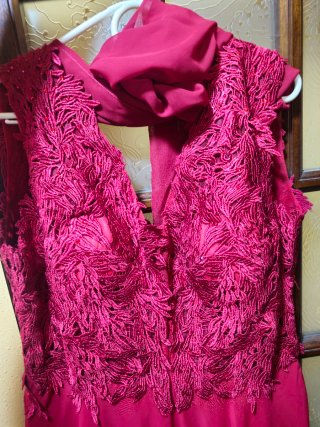Vestido de fiesta rosa/rojo