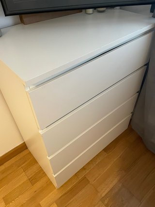Cómoda 4 cajones Ikea blanca