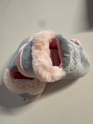 Pantofole gatto grigie e rosa