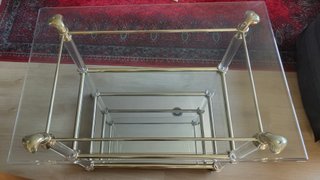 Mesa camilla cristal con ruedas