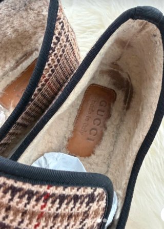 Mocasines Gucci Lana Tartán Horsebit