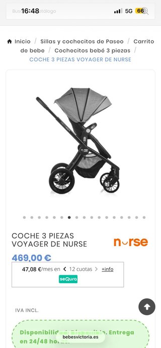 Coche 3 piezas Nurse Voyager