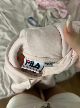 Sudadera Fila Rosa con Capucha
