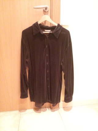 Sobrecamisa de terciopelo marrón