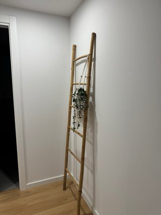 Escalera de caña de bambú
