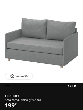 Sofá Cama Gris Ikea Frishult