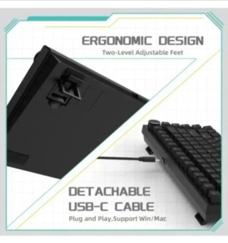 Ajazz AK820 Teclado Mecánico con Perilla