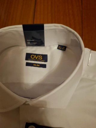 Camicia OVS bianca uomo manica lunga taglia 40