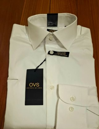 Camicia OVS bianca uomo manica lunga taglia 40