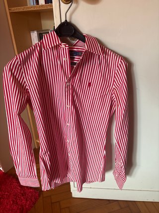 Camicia Ralph Lauren a righe rosse e bianche
