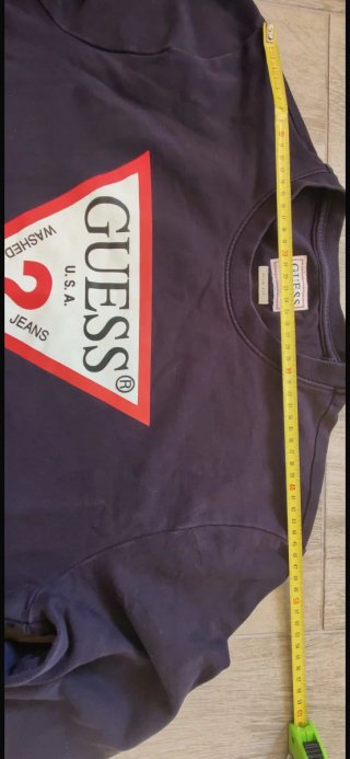 Sudadera Guess Azul Logo Triángulo