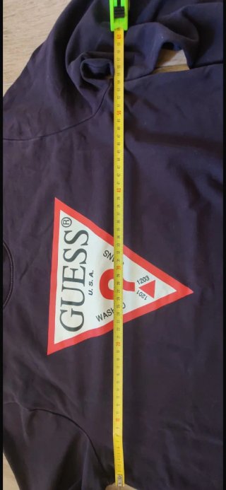 Sudadera Guess Azul Logo Triángulo