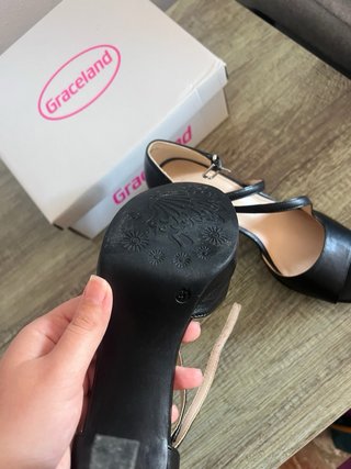 Sandalias tacón plataforma Graceland negras