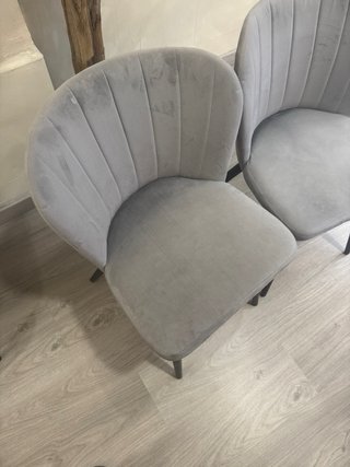 Juego de 2 sillas de comedor grises