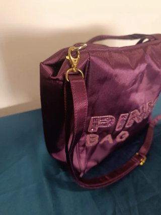 Bolso PINKO BAG original morado con bandolera 32x1