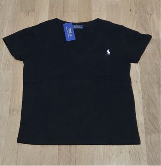 Camiseta Polo Ralph Lauren Negra Mujer