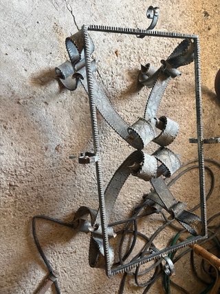 Lámpara de forja estilo vintage