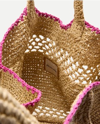 Bolso de playa Stella Rittwagen beige y rosa