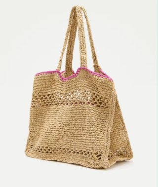 Bolso de playa Stella Rittwagen beige y rosa