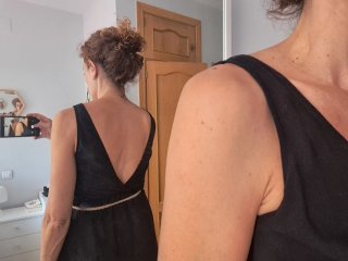 Vestido negro estilo griego