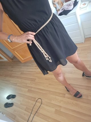 Vestido negro estilo griego