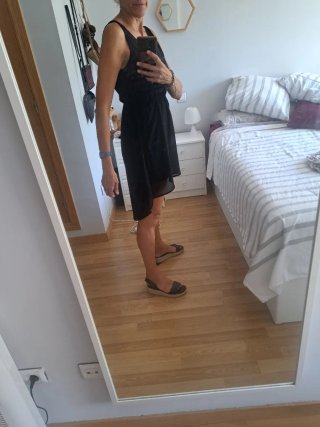 Vestido negro estilo griego