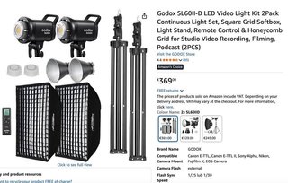 Kit 2 Focos LEX Godox SL60II D trípode y softbox