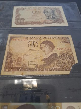 Lote 3 Billetes: España y Serbia