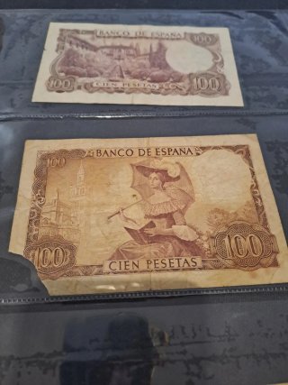 Lote 3 Billetes: España y Serbia