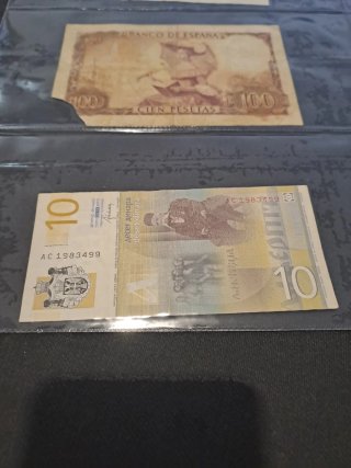Lote 3 Billetes: España y Serbia