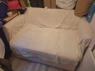 Sofá Cama Ikea Beige/Gris