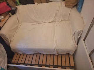 Sofá Cama Ikea Beige/Gris
