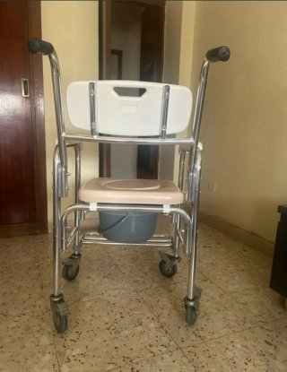 Silla WC/Baño Metálica y Plástico