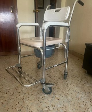 Silla WC/Baño Metálica y Plástico