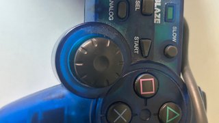 Mando PS2 Blaze Azul Transparente