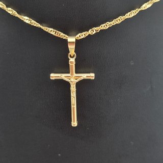 Colgante de oro de 18k. Cruz. 0.93 gr.