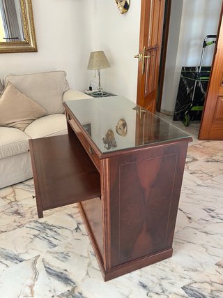 Mueble TV madera oscura