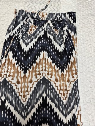 Pantalón ancho estampado zig-zag