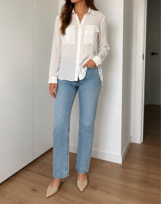 Blusa transparente Primark blanca