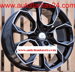 8814 JUEGO DE 4 LLANTAS SKODA BLACK METAL r380069