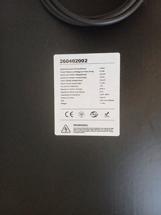 Placa Solar 100W 101x46cm