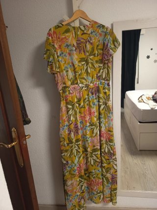 Vestido Largo Estampado Cortefiel Talla xl