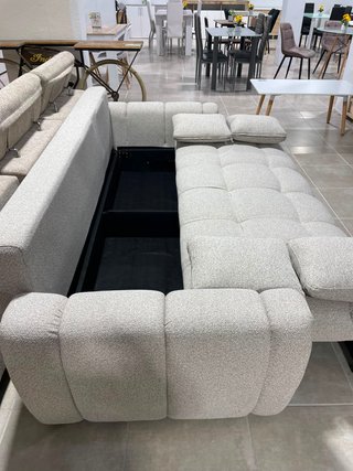 Sofá Cama Grande Gris/Beige