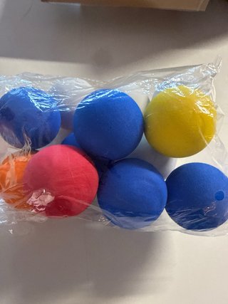 Palline colorate in schiuma